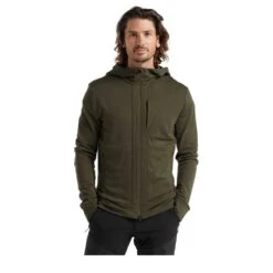 ICEBREAKER Quantum III LS Zip Hood Men - Wolljacke -Ice Break Men icebreaker m quantum iii ls zip hood loden 2102 2