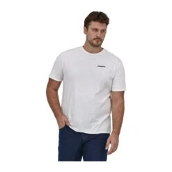 PATAGONIA P-6 Mission Organic T-Shirt Men - T-Shirt -Ice Break Men patagonia ms p 6 mission organic t shirt 37529 whi white 2301 3